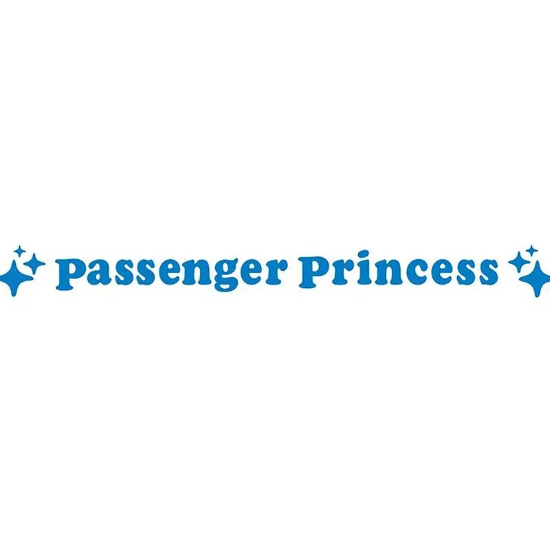 Passenger princess rearview mirror decorative sticker measuring 12.5 cm in reflective colours