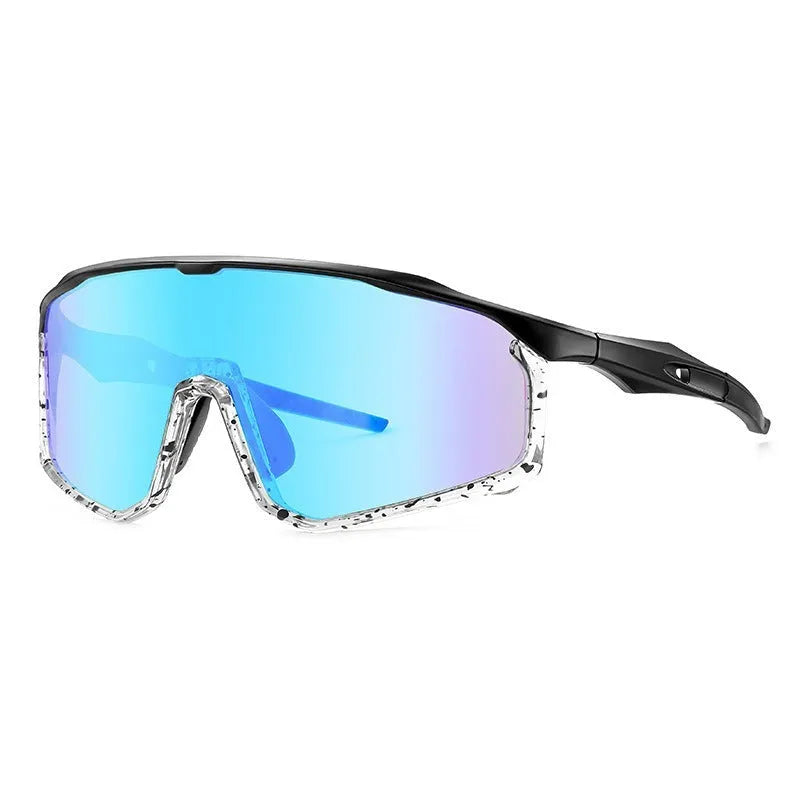 Colourful mountaineering goggles with full-frame construction and UV protection lenses for climbing and hiking