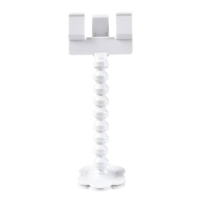 Plastic pet photography mobile phone holder with rotating treat clip in black or white colour