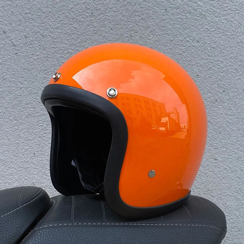 FRP retro half motorcycle helmet in Cement Gray for electric motorcycle commuting