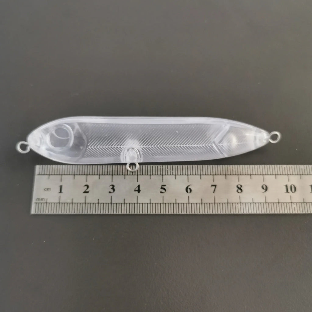 Transparent 9.5cm blank ABS plastic bait body for DIY fishing lure making