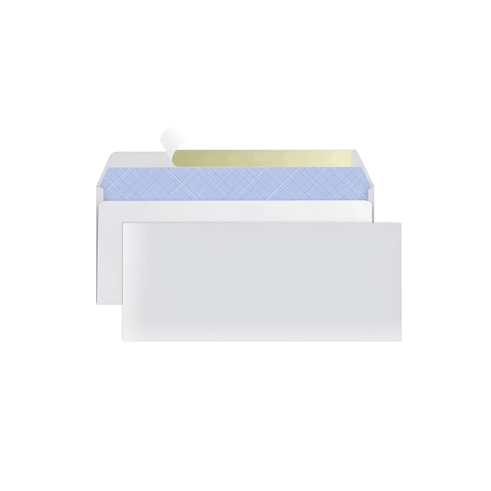Blue confidential security envelope with tamper-evident self-adhesive seal measuring 105 x 240mm