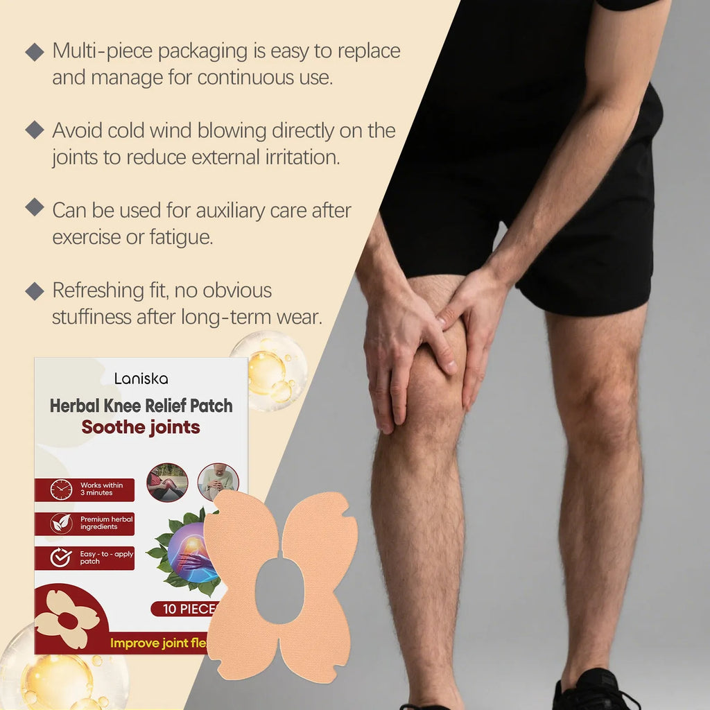 LANISKA herbal moxa leaf menthol joint care adhesive bandages 10 piece pack with box
