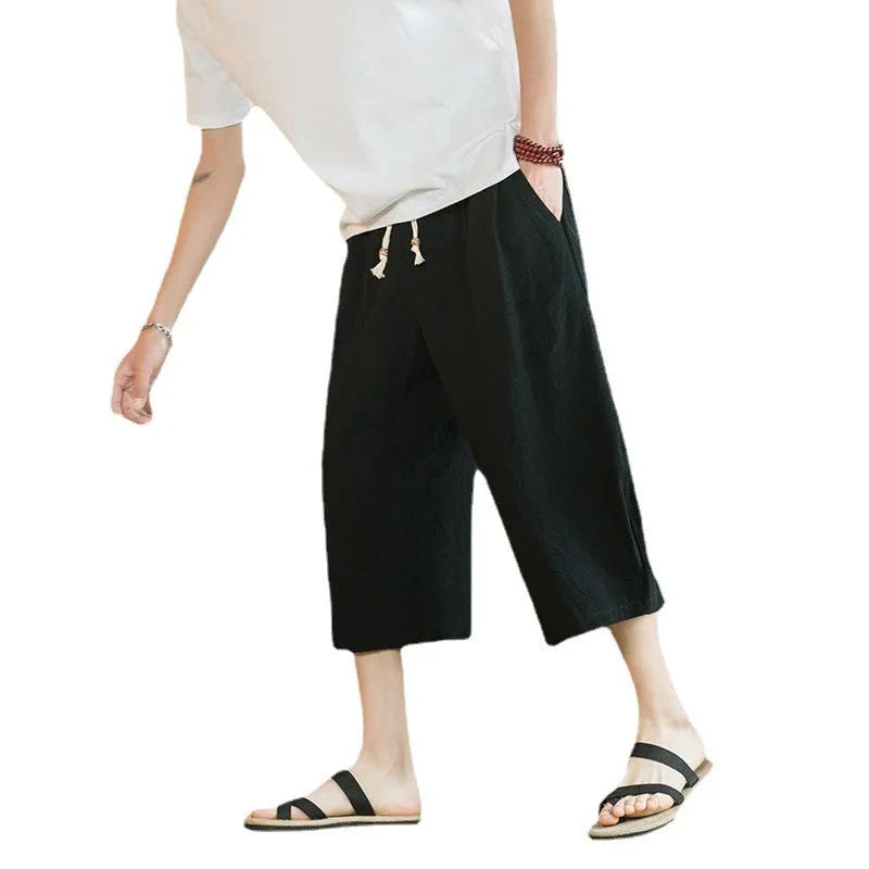 Men's linen summer shorts in straight leg skinny open style available in multiple colours and extended sizing