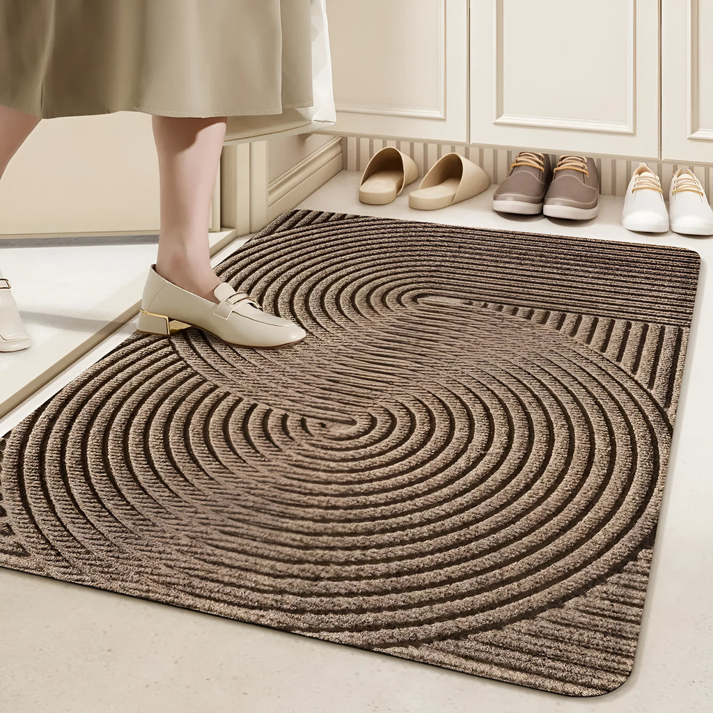 Silk ring entrance carpet with alien shape and cartoon anime pattern in 60x90cm dimensions