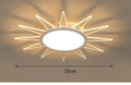 Modern round aluminium LED ceiling lamp with remote control for dimming and color adjustment