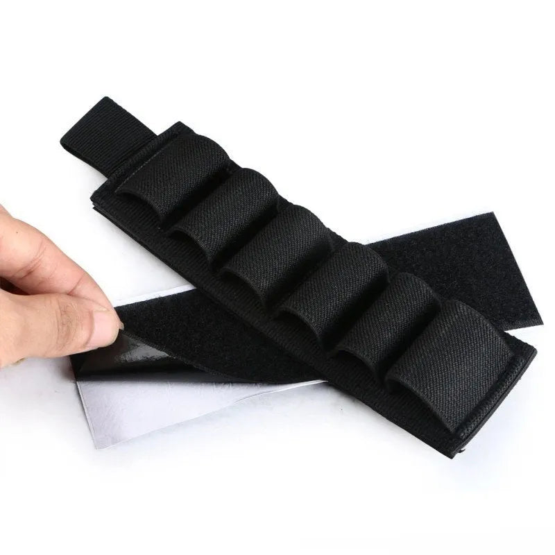 Tactical 6-hole loose sticker bag made from 1000D nylon in army green, shown with dimensions 5cm by 16.5cm.