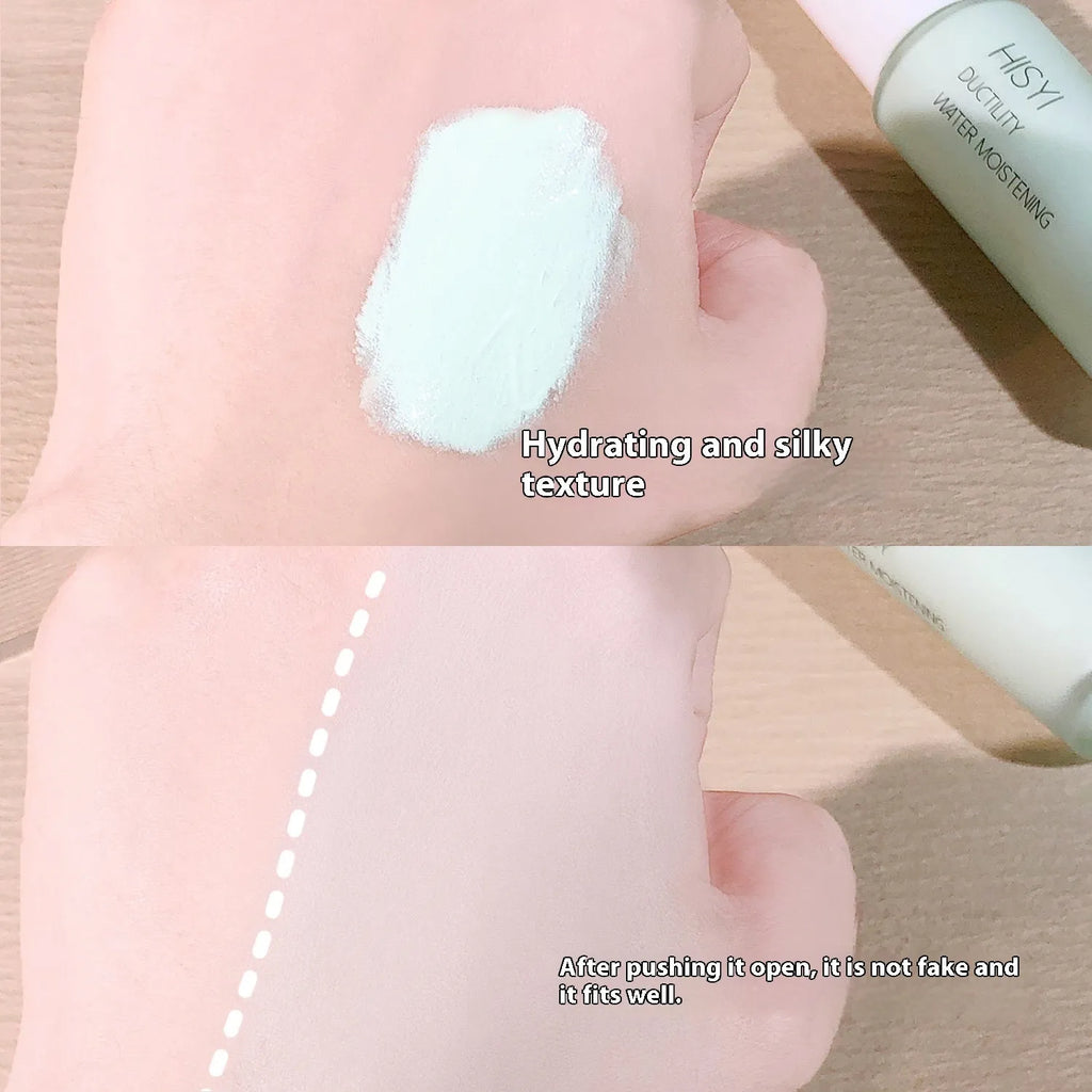 Silky clear brightening makeup primer tube showing three colour options 01 02 03