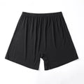 Men's solid colour high-waist boxer shorts in modal fabric, shown in black, on a plain background