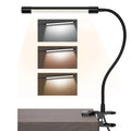 Black and white American style LED desk lamp with USB cable, 26cm long.