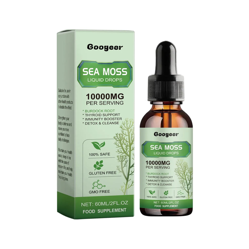 Googeer Sea Moss liquid drops body treatment bottle 60ml capacity