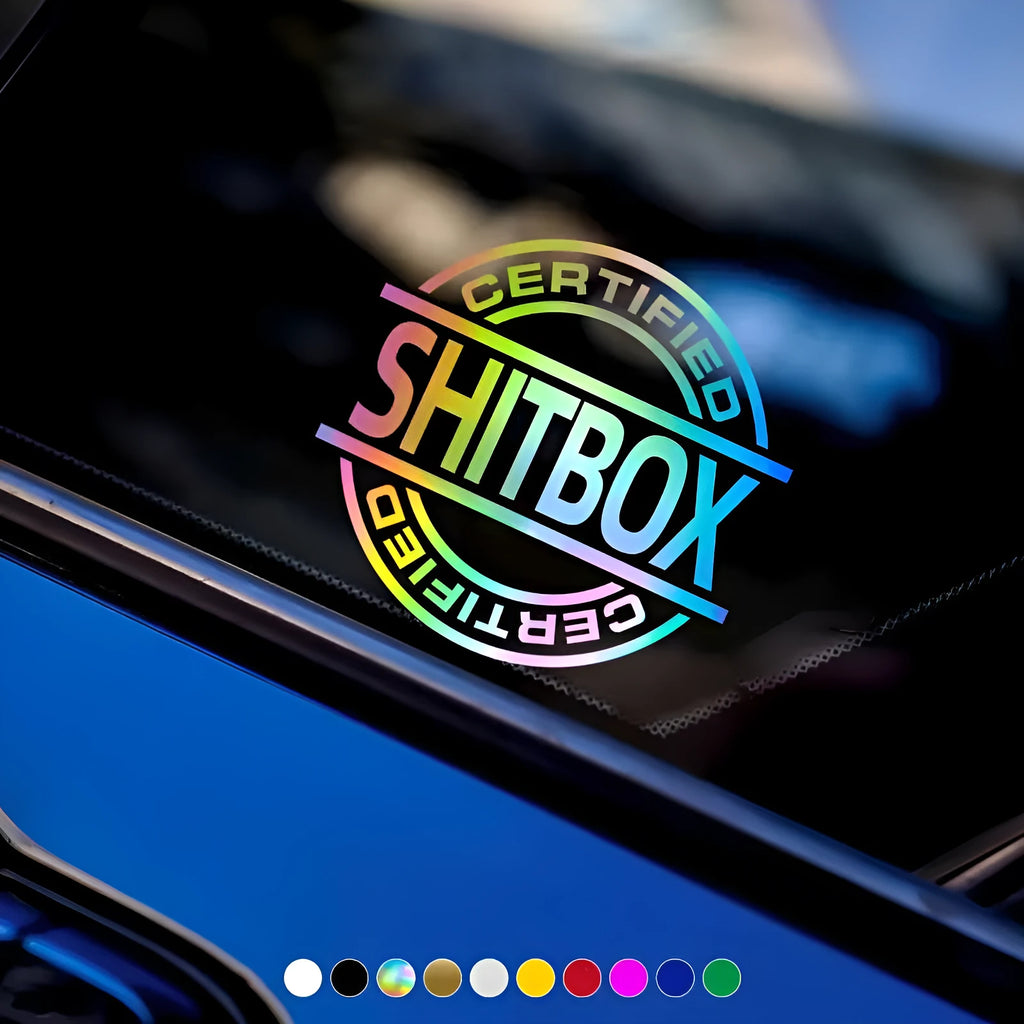 13x12cm creative vinyl car sticker available in ten colours for vehicle body decoration