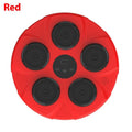 Wall-mounted smart boxing trainer with lit LED targets on black ABS plastic surface.