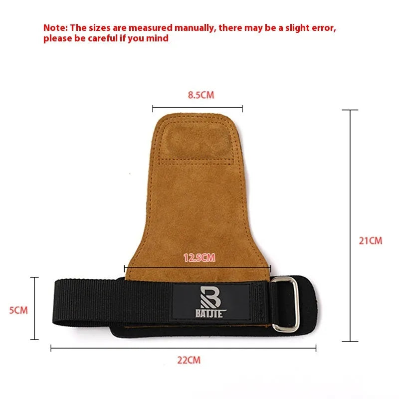 Brown fitness wrist protector bands for horizontal bar pull-ups and push exercises