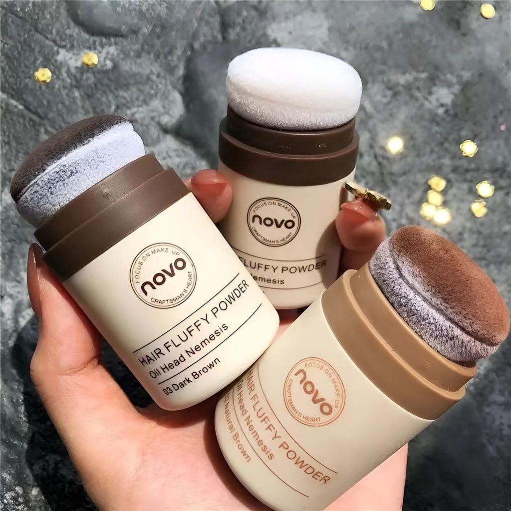 Translucent oil control booster powder for bangs hairline and facial application with natural colour options