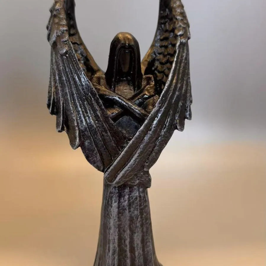 Dark angel resin craft ornament figurine measuring 17cm tall on display.