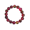 Handmade watermelon crystal bracelet for women showing four bead size options