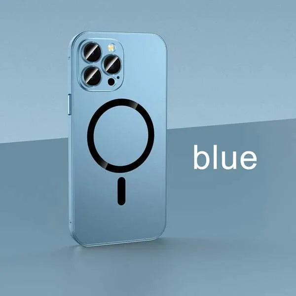 Aluminium alloy frame iPhone case with magnetic closure in five metallic colour options