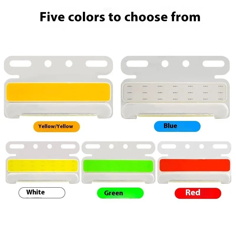 Waterproof aluminium alloy LED truck side light for 12V and 24V vehicles, shown in multiple colour options.