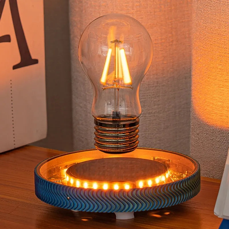 Magnetic suspension moon night lamp decorative ornament floating above surface