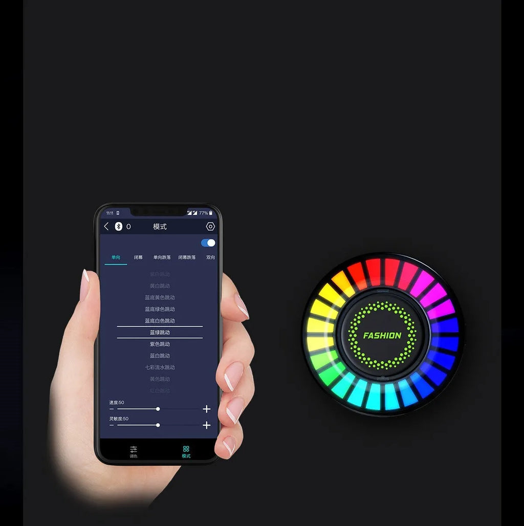 3D pickup RGB voice-controlled car air outlet aromatherapy light mounted on vehicle vent