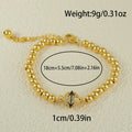 Copper bracelet with zircon stones in Arabic style heart shape for women