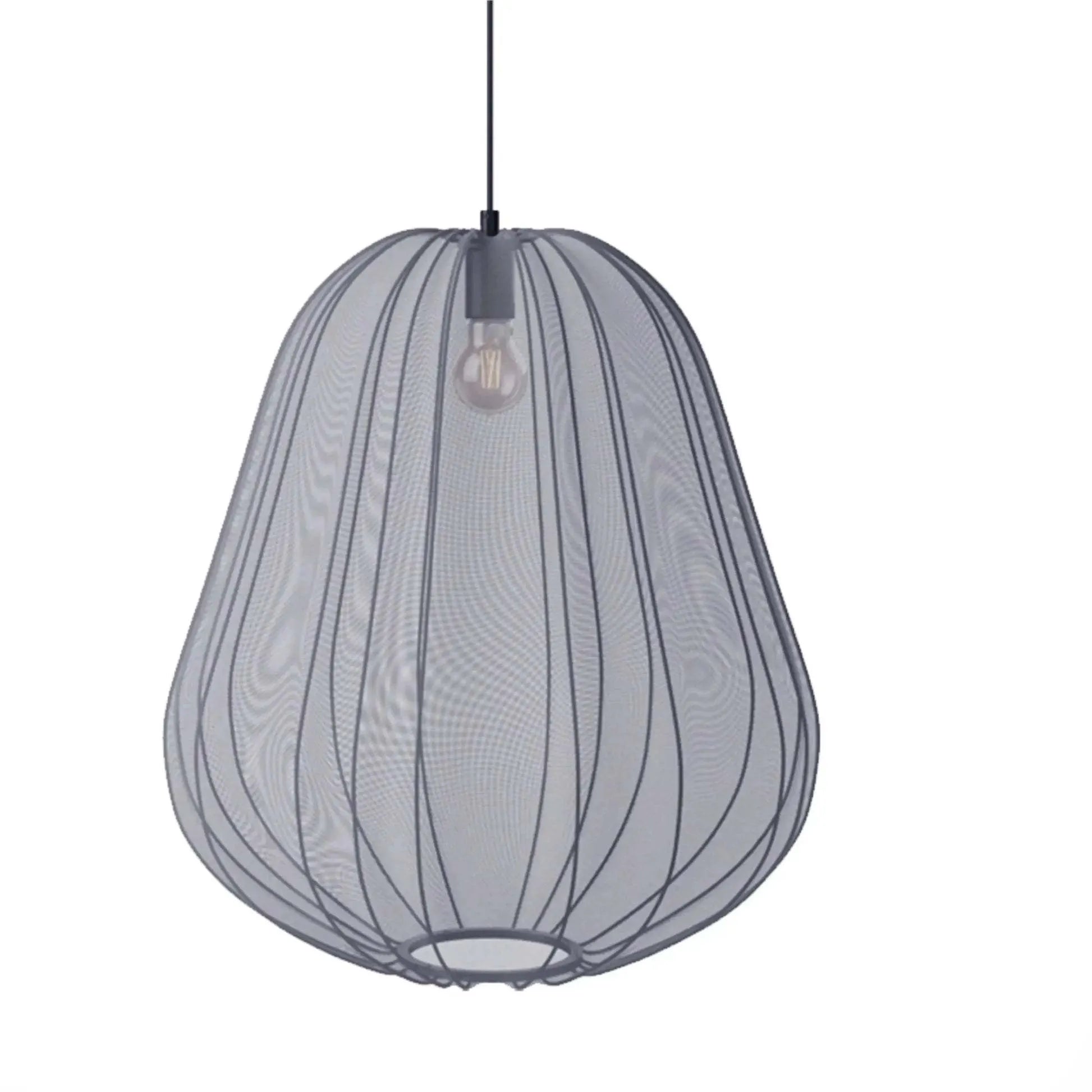 Japanese style pumpkin shaped ceiling lamp with branch type design in white or grey blue colour