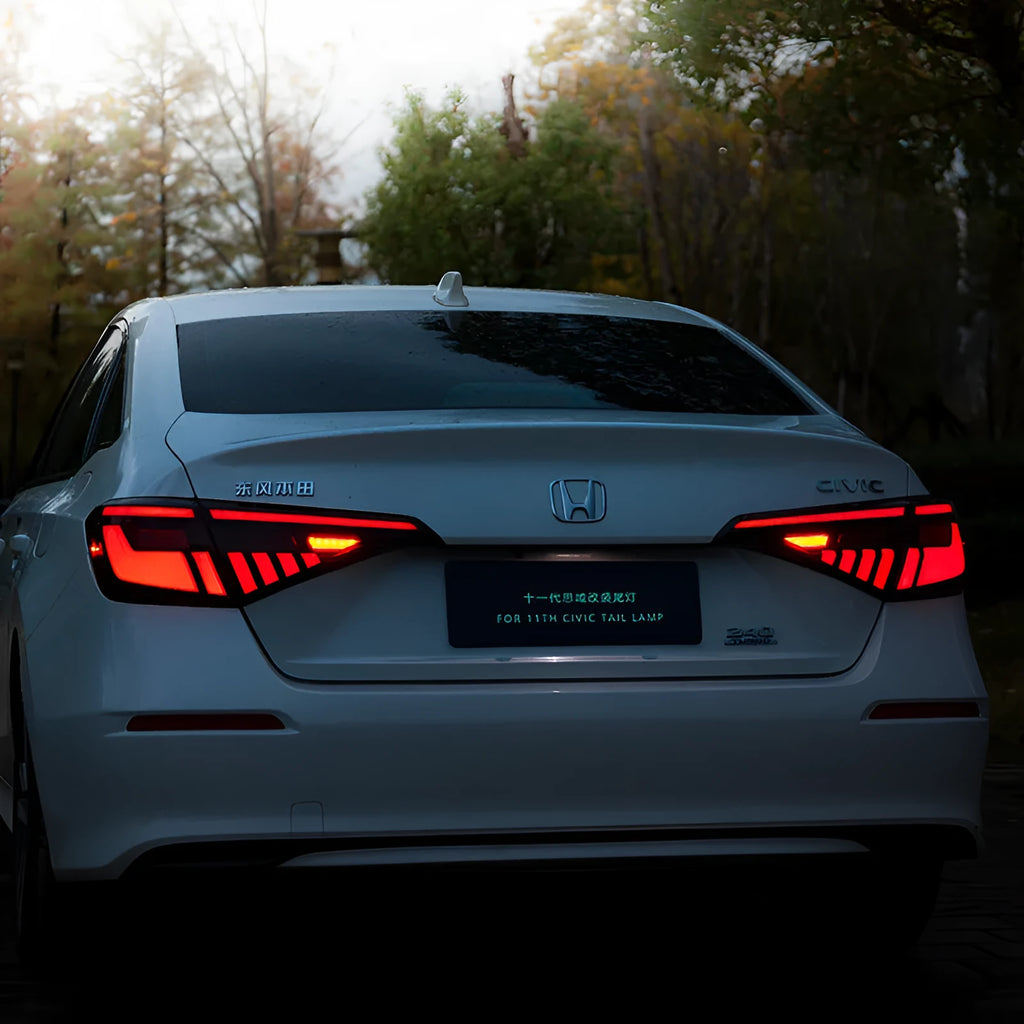 11th generation Honda Civic modified LED taillight assembly with sequential indicators