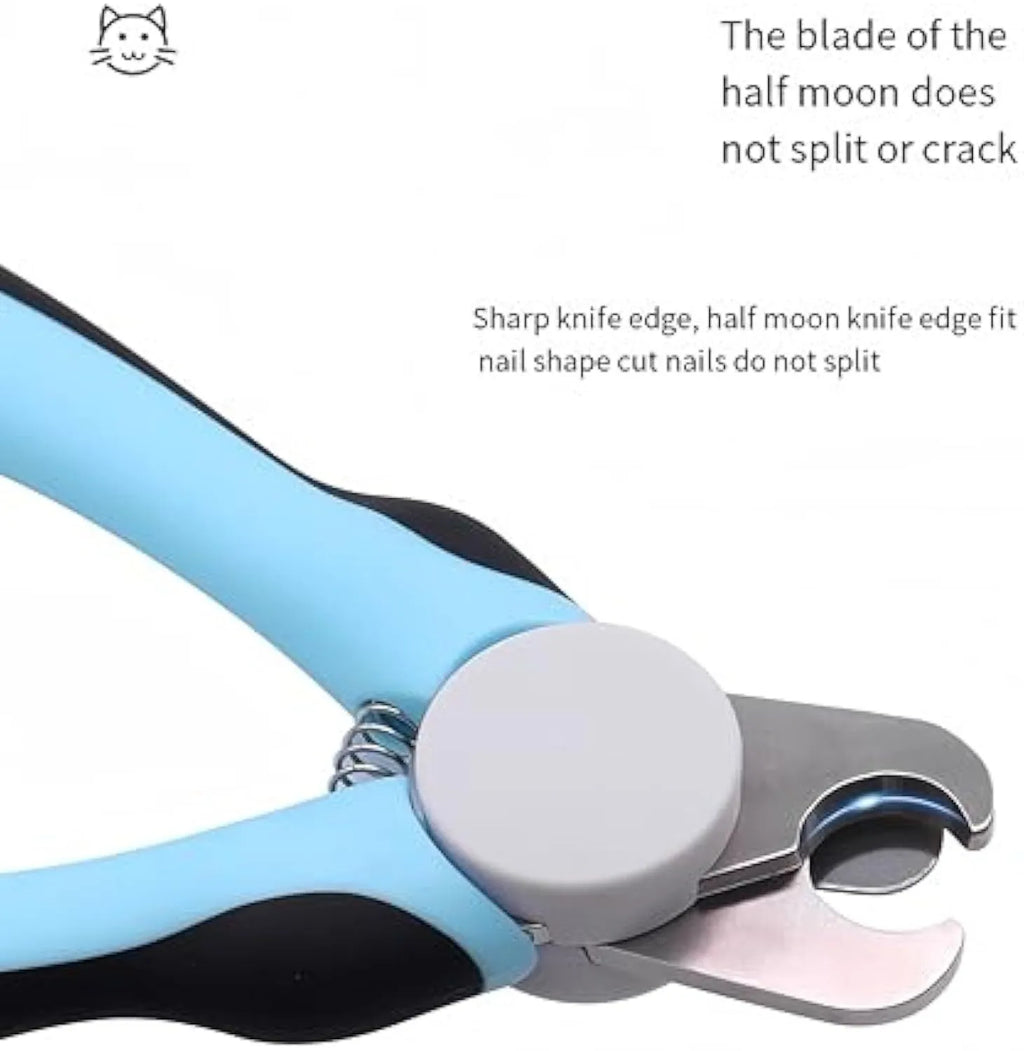 Blue heavy duty dog nail clippers with safety guard for large breeds