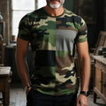 Creative 3D pattern art retro style short sleeve T-shirt in loose fit