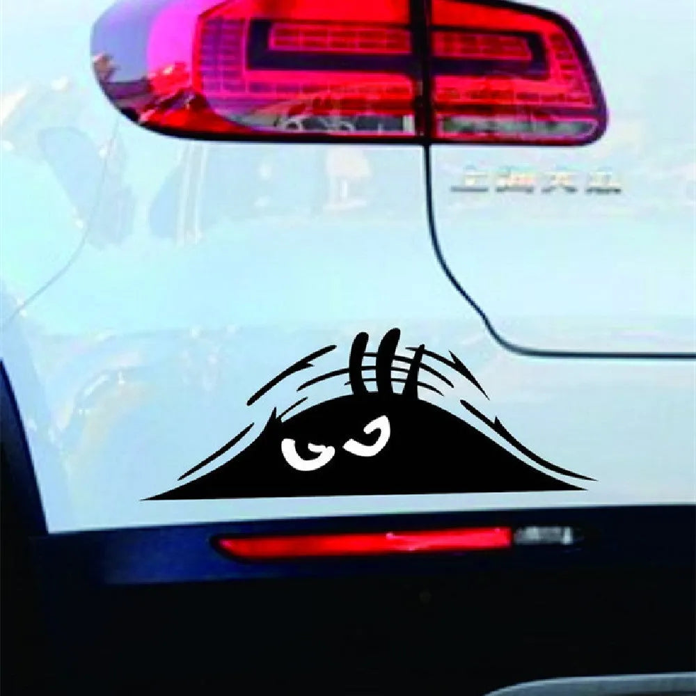 Four self-adhesive body sticker designs including smiley and angry faces measuring 19cm by 7cm