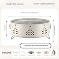 Portable stainless steel charcoal barbecue grill with detachable design and storage bag