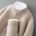 Sheep wool half-zip pullover sweater in slim fit available in multiple colours and plus sizes