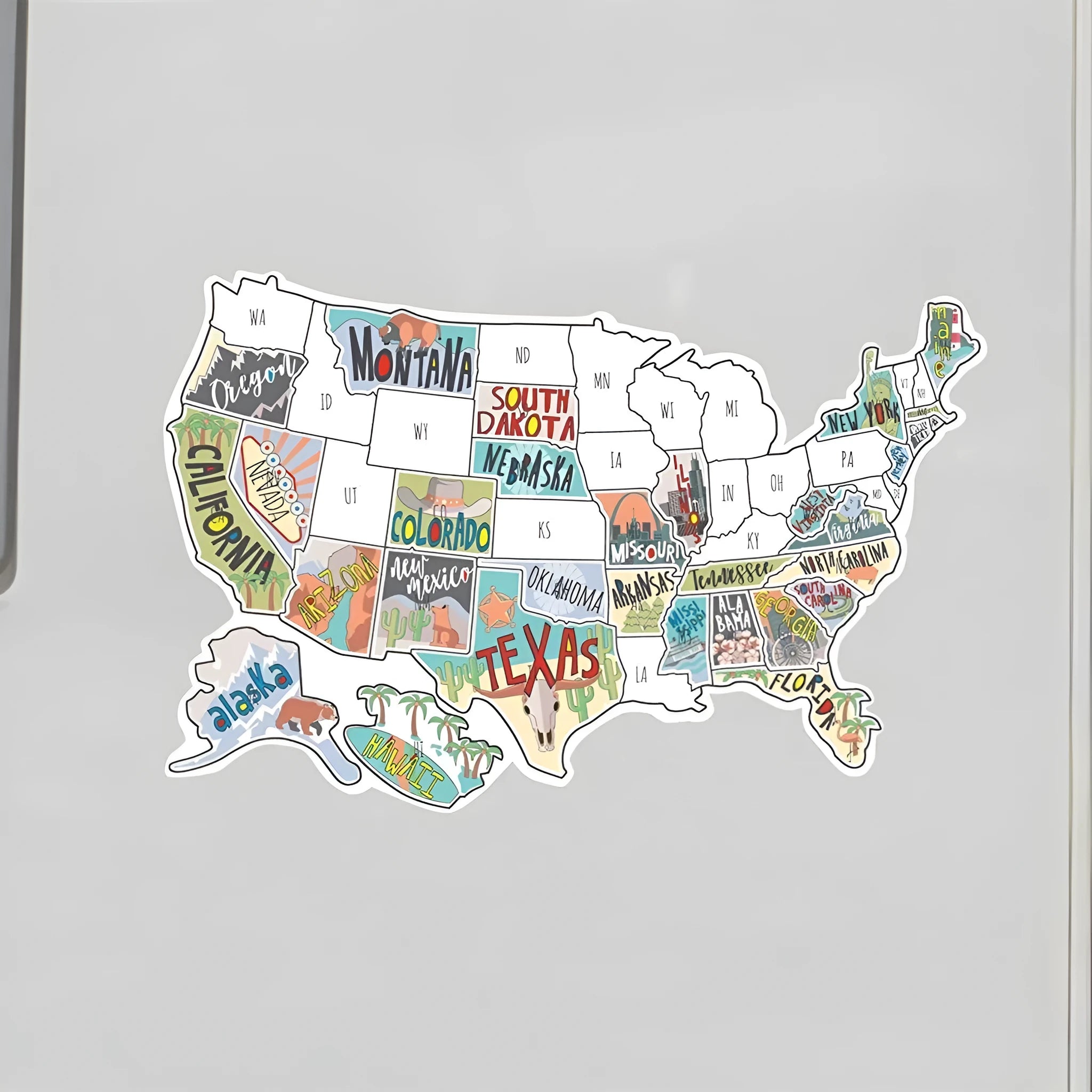 Travel car sticker set with world map design and letter components for vehicle decoration