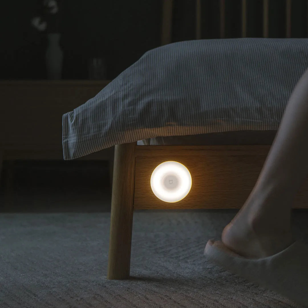 White Mijia Night Light 2 Bluetooth bedside lamp with human body induction sensor