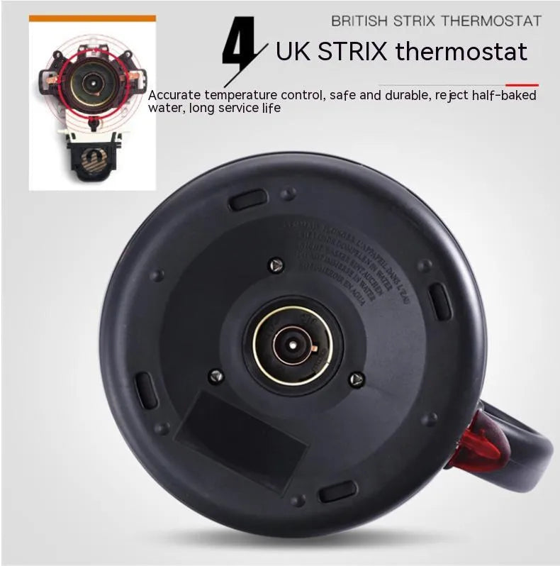 Stainless steel electric kettle in gold colour with touch controls and 1 litre capacity