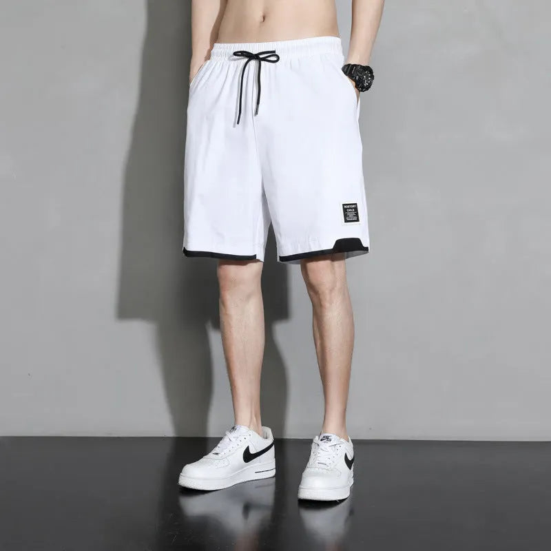 Cotton shorts for boys in plus sizes, shown in black, khaki, and white colour options.
