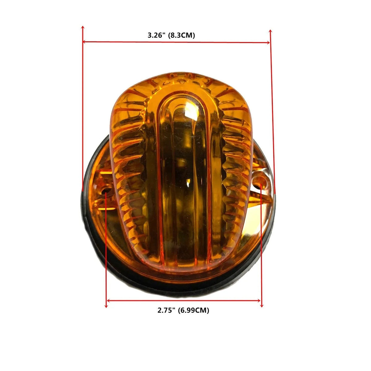 Yellow LED roof cab light kit for commercial vehicles with five complete units and mounting hardware