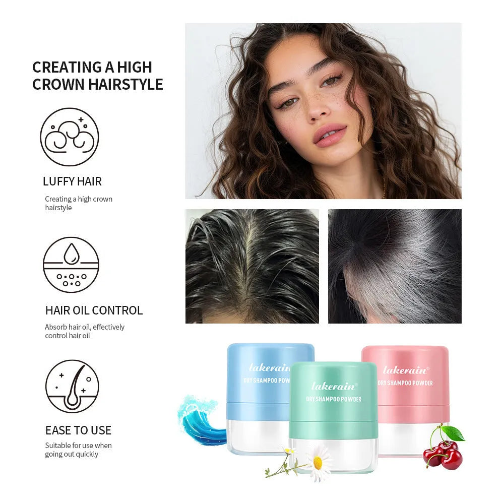 Disposable 5g hair dry cleaning powder with sponge headband applicator and mirror in packaging