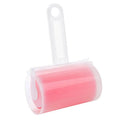 Blue washable reusable lint roller with protective cover for pet hair removal