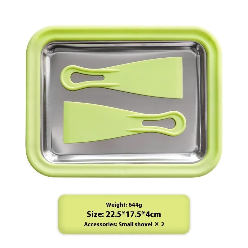 Children's handheld DIY fried yogurt machine in green, pink, white, or rose red with aluminium gasket.