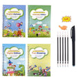 Magic calligraphy copybook set for children showing spellbooks, pens, and refills.
