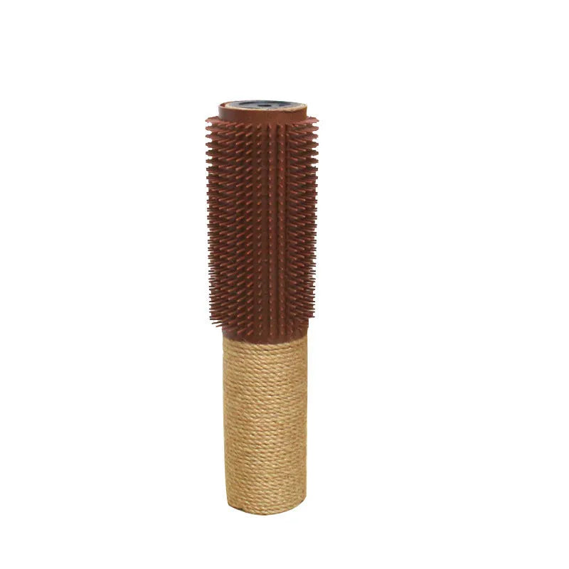 Brown sisal cat scratching post measuring 30cm tall with 5.8cm square base