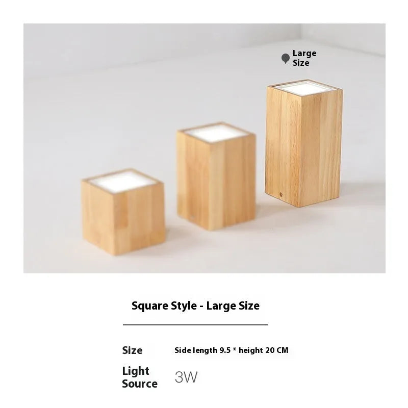 Solid wood surface mounted downlight for corridor and entrance ceilings in modern simple design