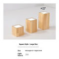 Solid wood surface mounted downlight for corridor and entrance ceilings in modern simple design