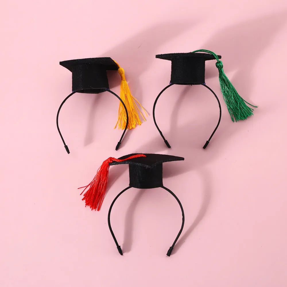 British-style wool felt pet bow tie and elastic hair band set for small dogs and cats.