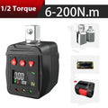 Digital torque meter with torque display head showing 1/2-inch drive and metal construction