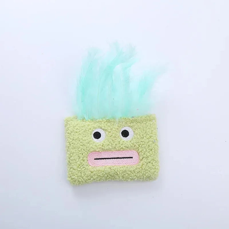 Big mouth explosion head-shaped catnip plush toy for cats in multiple colour options