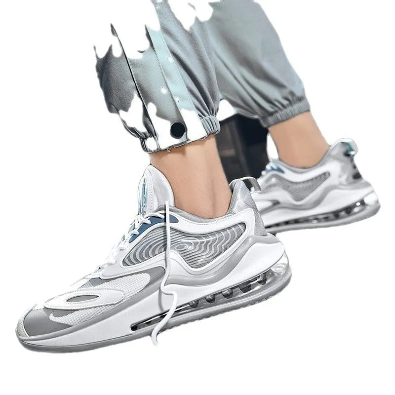 Space Black and Space White men's summer casual shoes with height-increasing design
