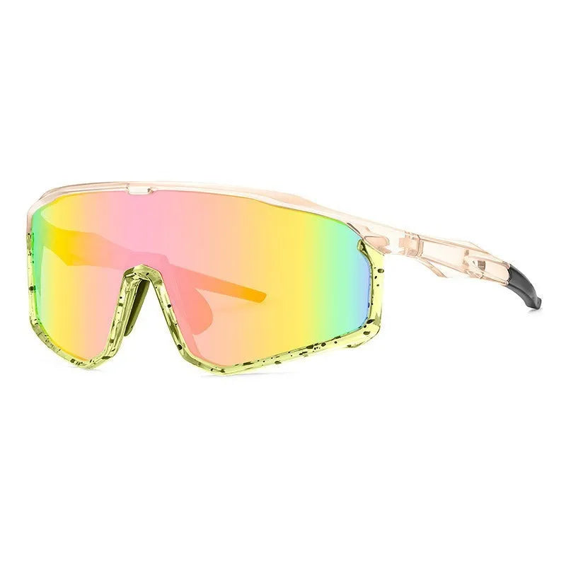 Colourful mountaineering goggles with full-frame construction and UV protection lenses for climbing and hiking